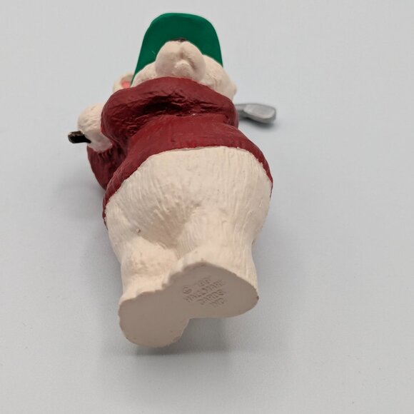 Hallmark Keepsake Polar Classic 1991, Vintage Polar Bear Golf Christmas Ornament - Picture 4 of 6